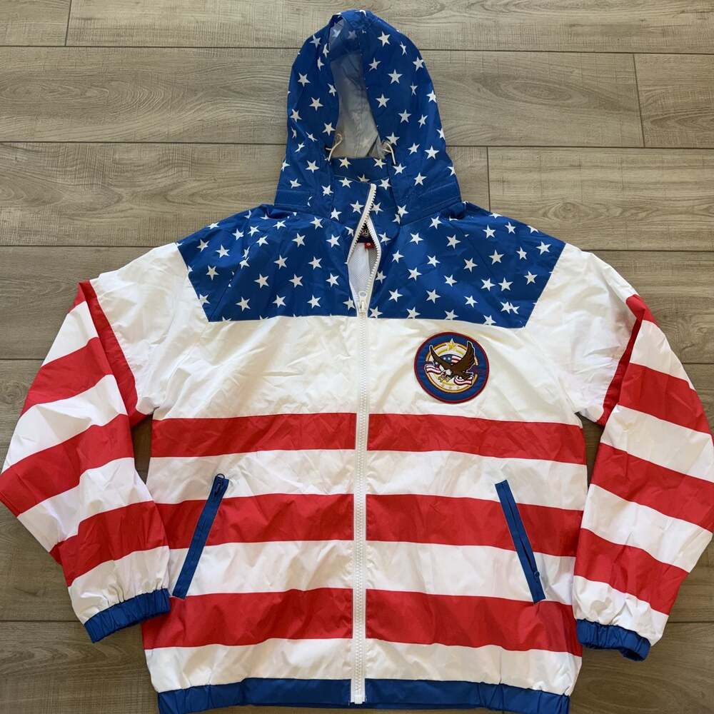 Tipsy Elves Mens XL USA American Flag Hooded